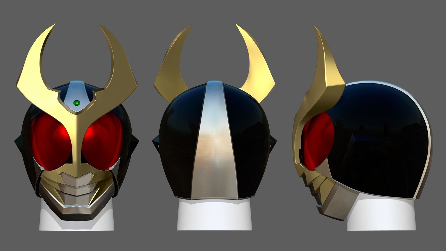Kamen Rider Agito Helmet free 3D model | CGTrader