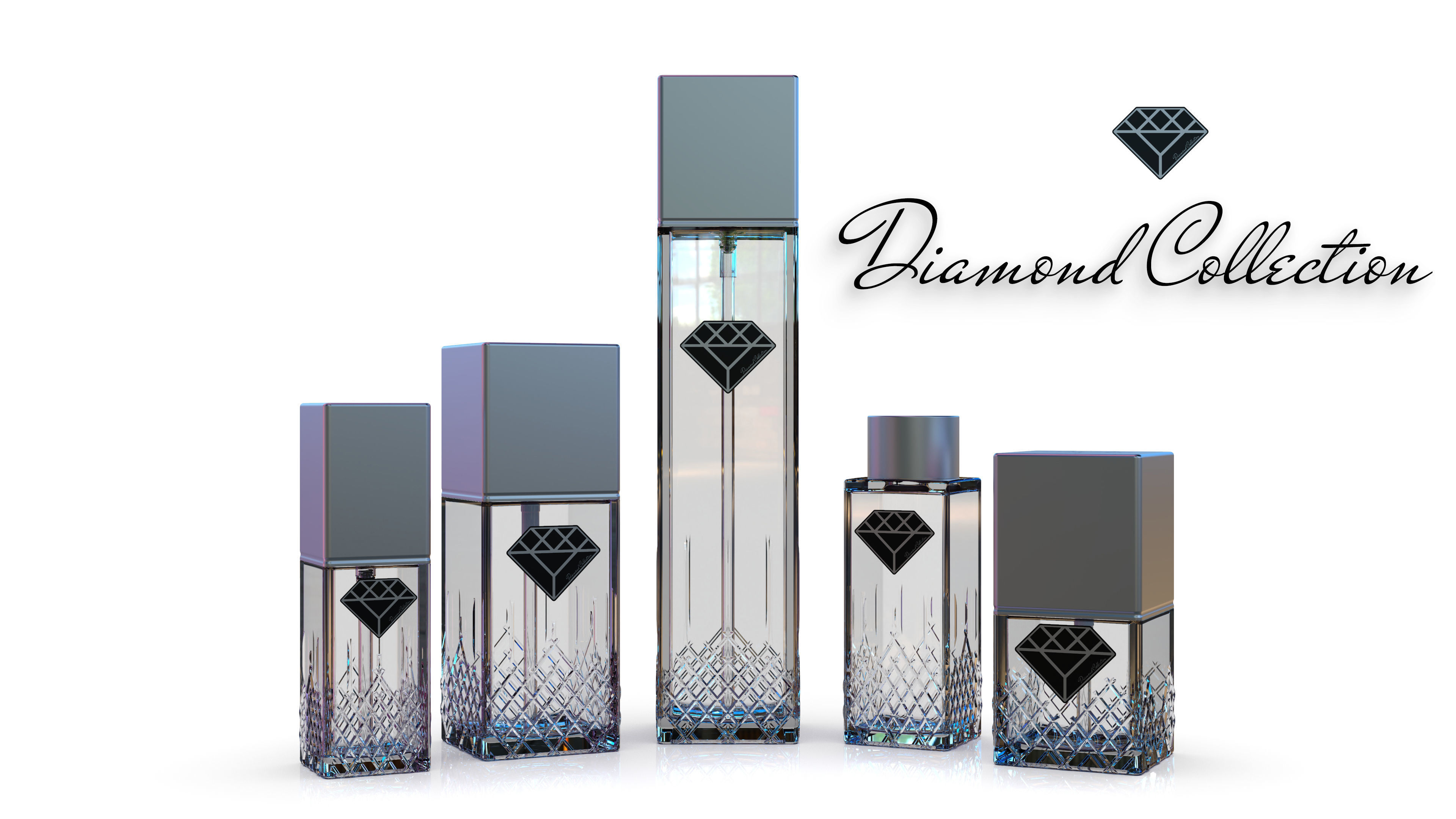 Diamond Collection cosmetics bottles