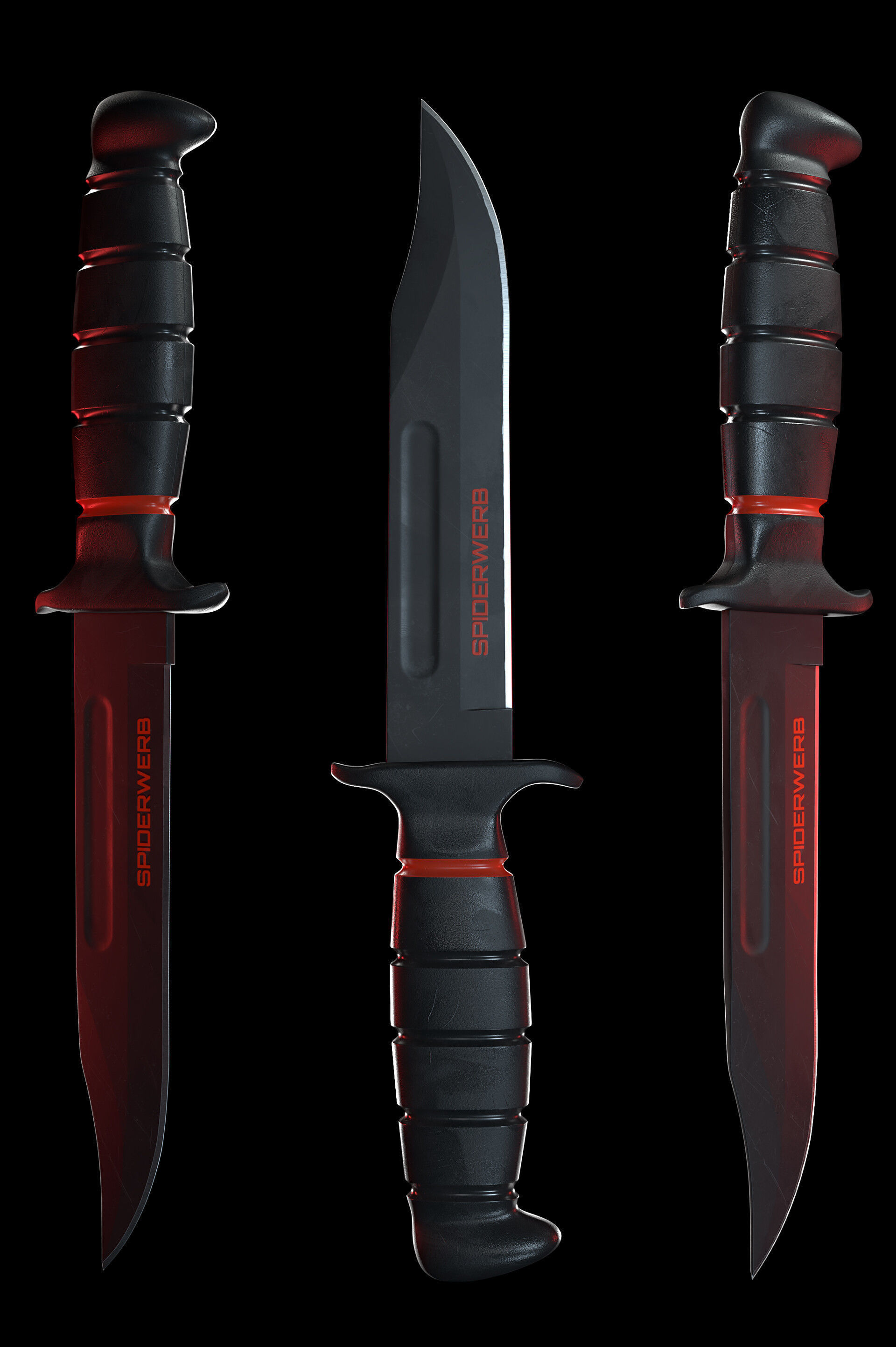 Combat Knife 3D model CGTrader