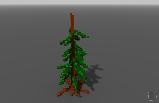 Voxel tree free VR / AR / low-poly 3D model | CGTrader