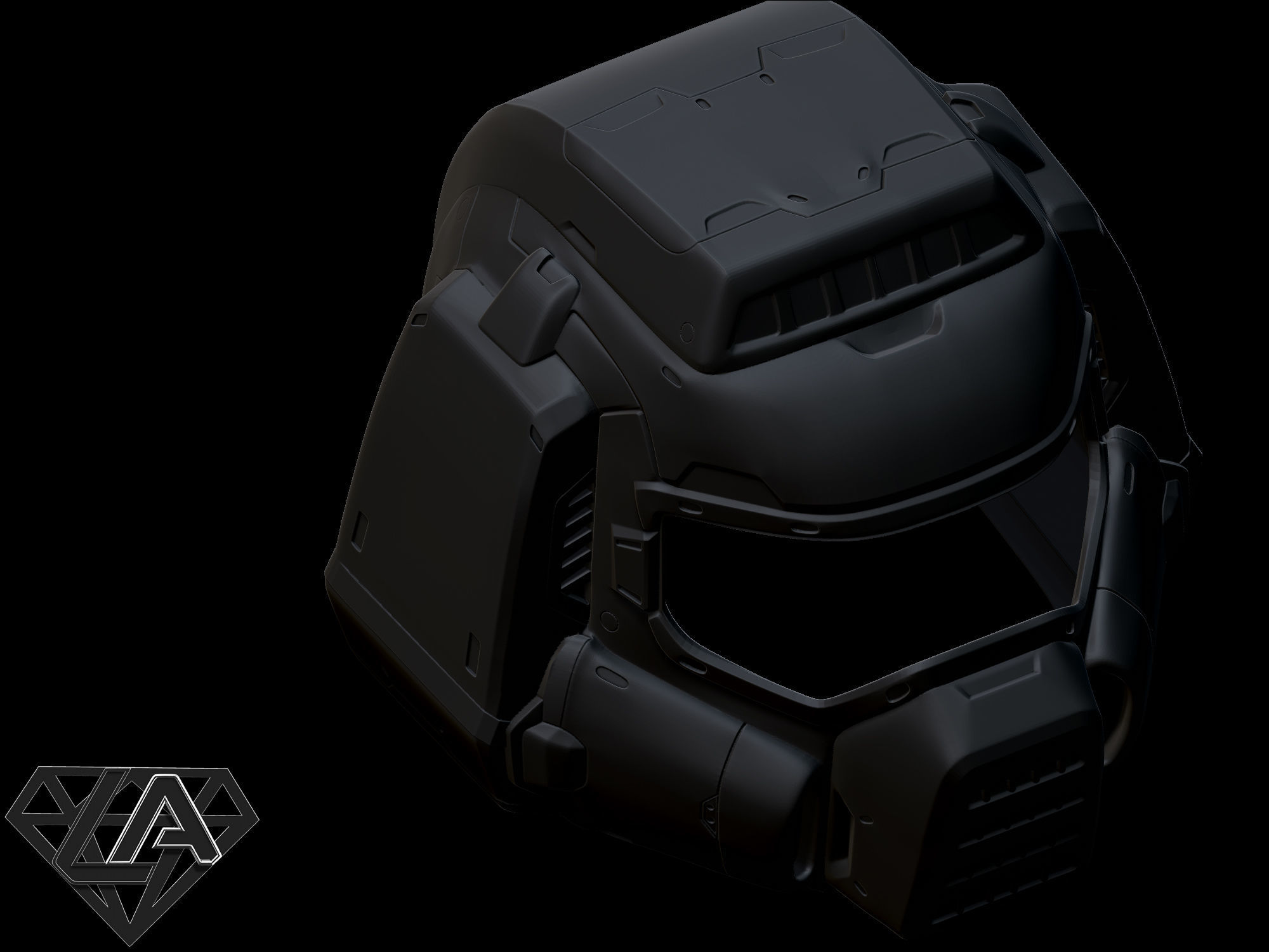 Doomguy classic helmet 3D model 3D printable | CGTrader