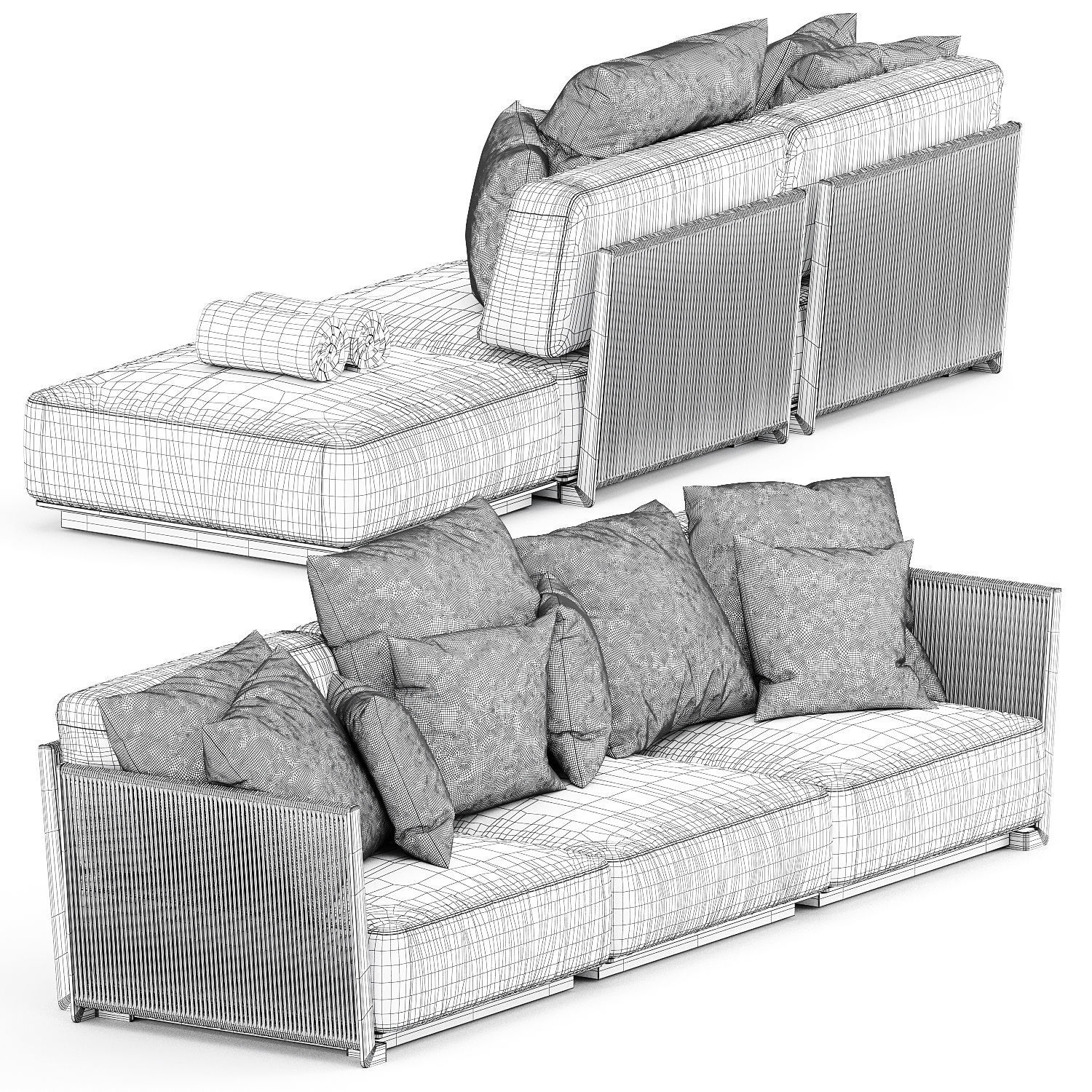 VULCANO OUTDOOR SOFA by FLEXFORM 3D model CGTrader