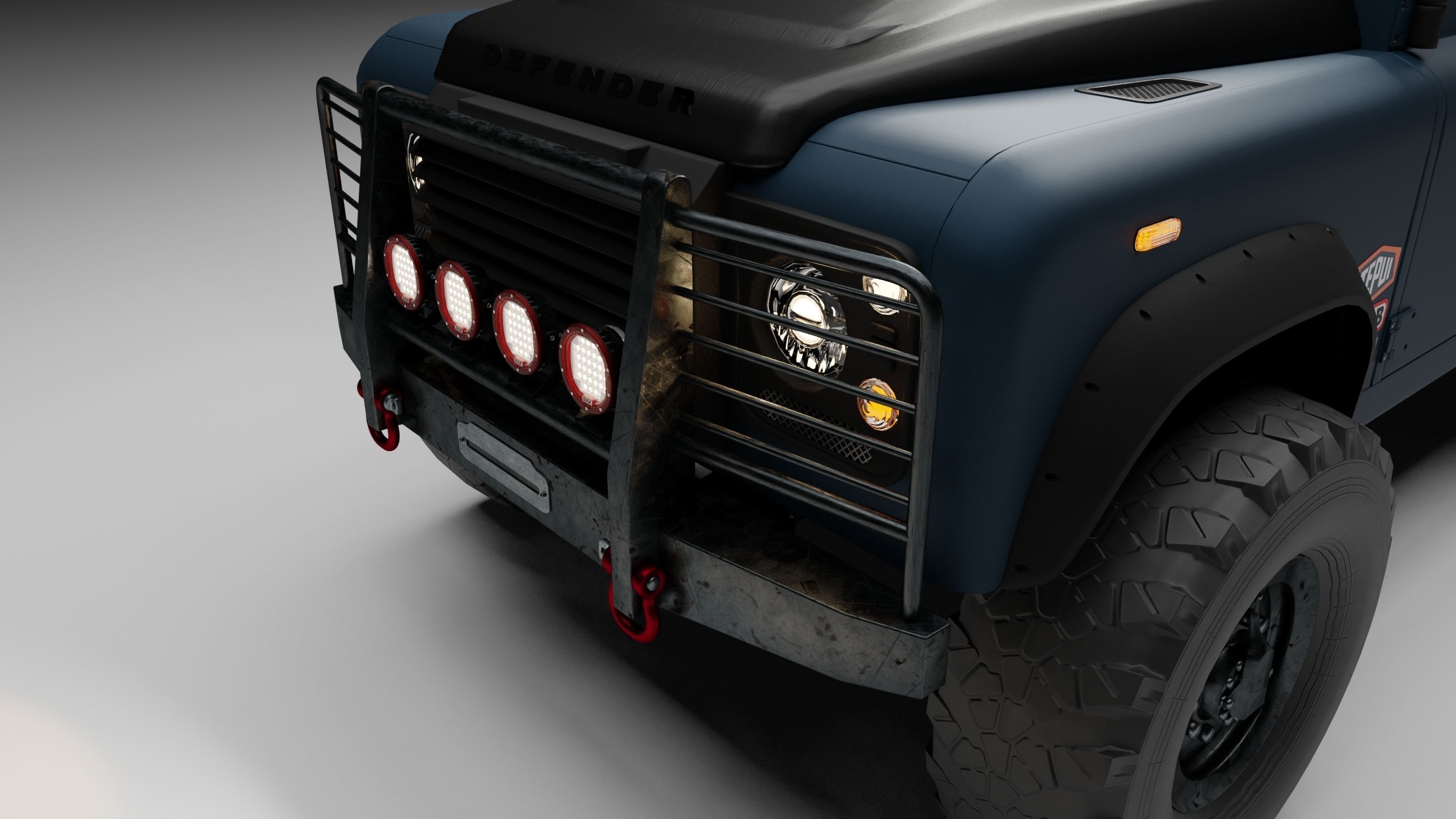 1990s Land Rover Defender D90 Overland build 3D model | CGTrader