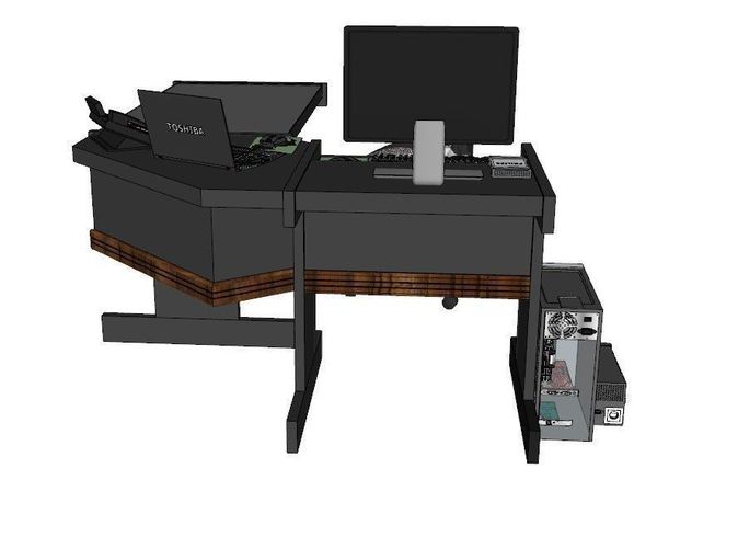office table 3D model  CGTrader