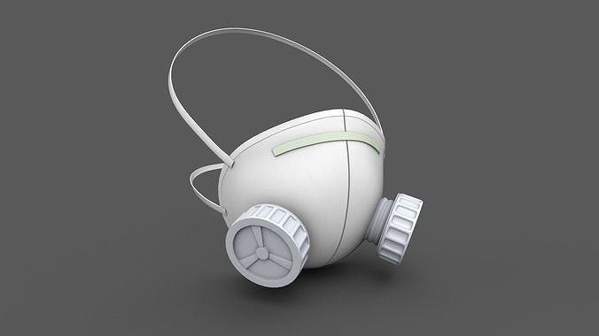 Respirator Mask 2 Low-poly 3D model