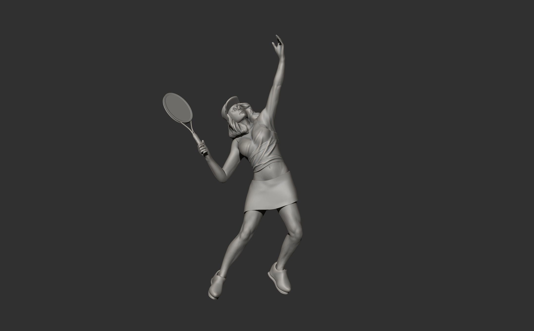 Tennis Player Pose 3d Printing