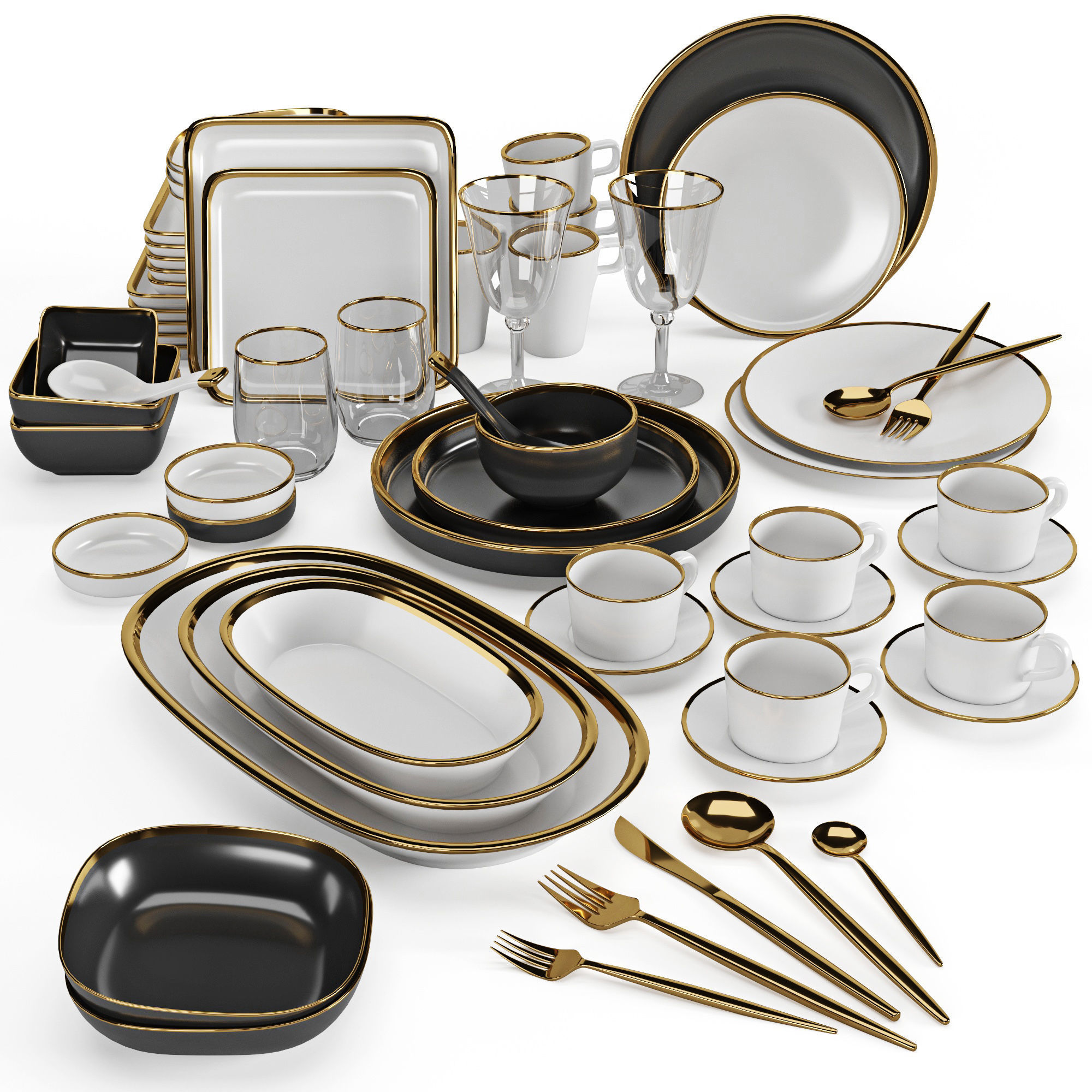 Kitchenware and Tableware 07 3D model CGTrader