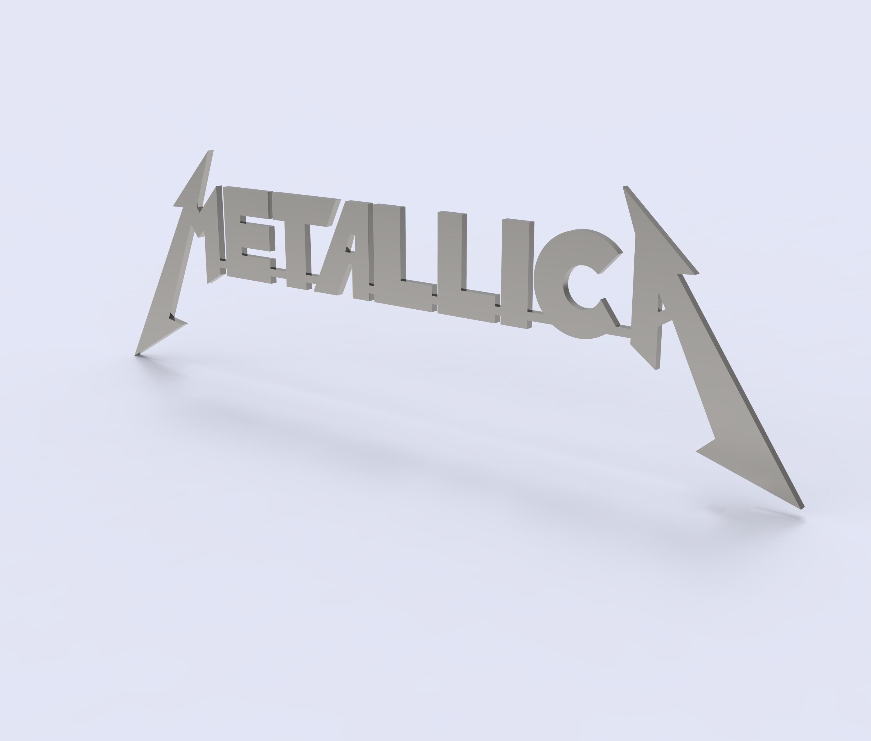 Metallica Logo for 3D print and laser cutting from sheet metal