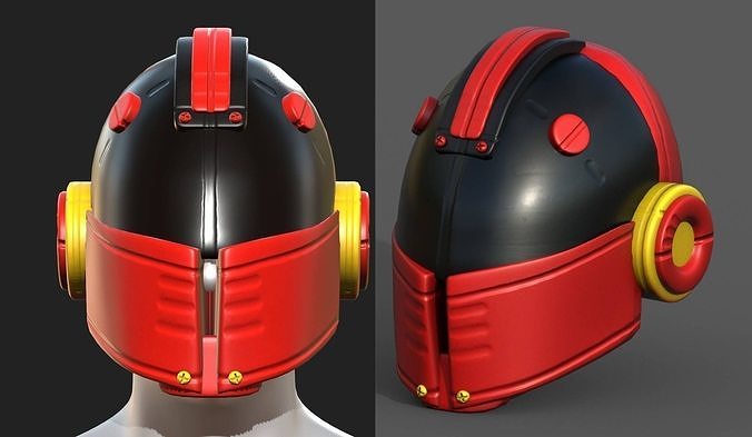 Helmet plastic mask protection pollution Low-poly 3D model