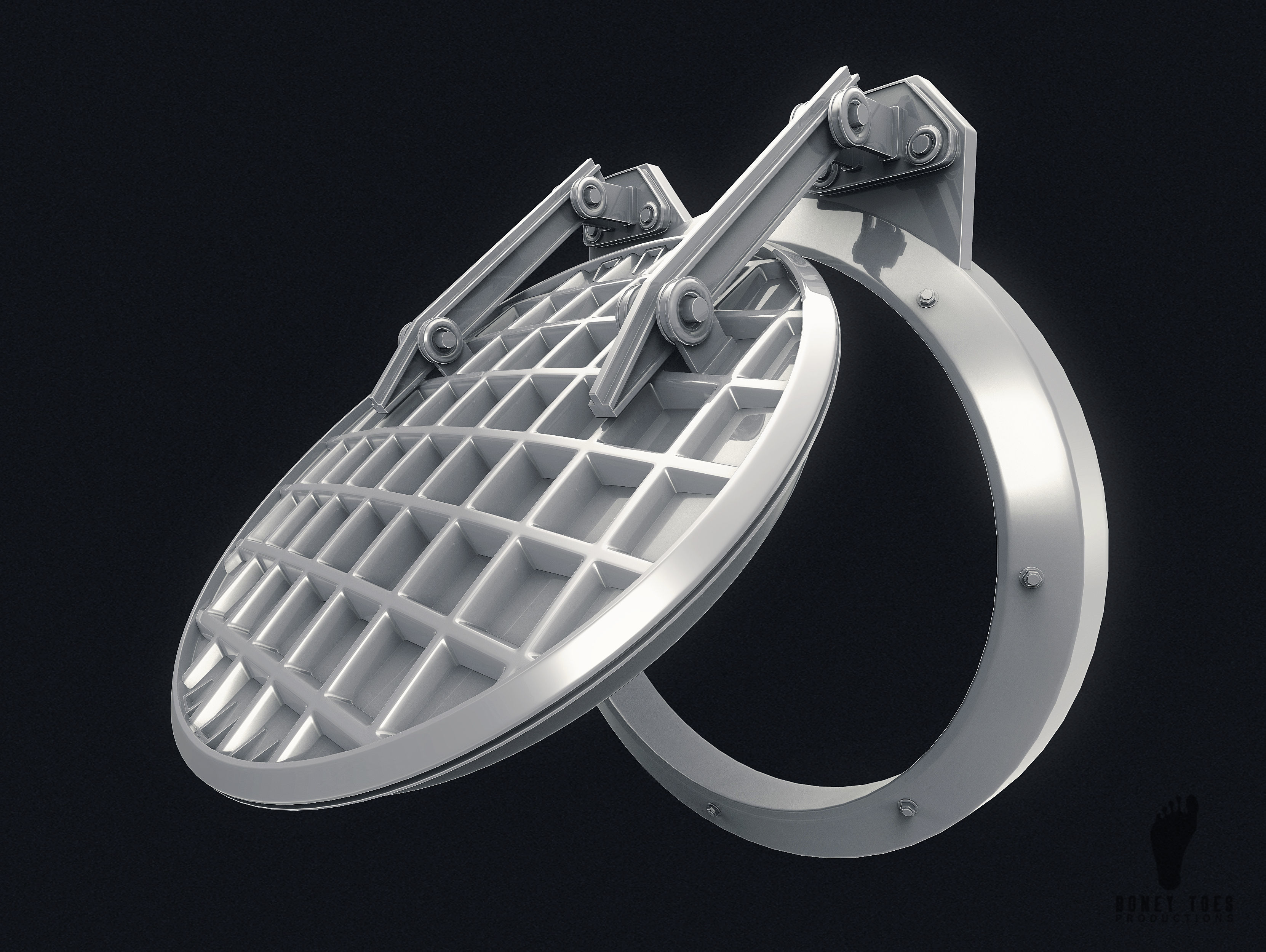 3D Sewer Gate Door Cover 3D model CGTrader