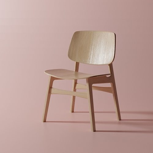 wooden chair 3D model