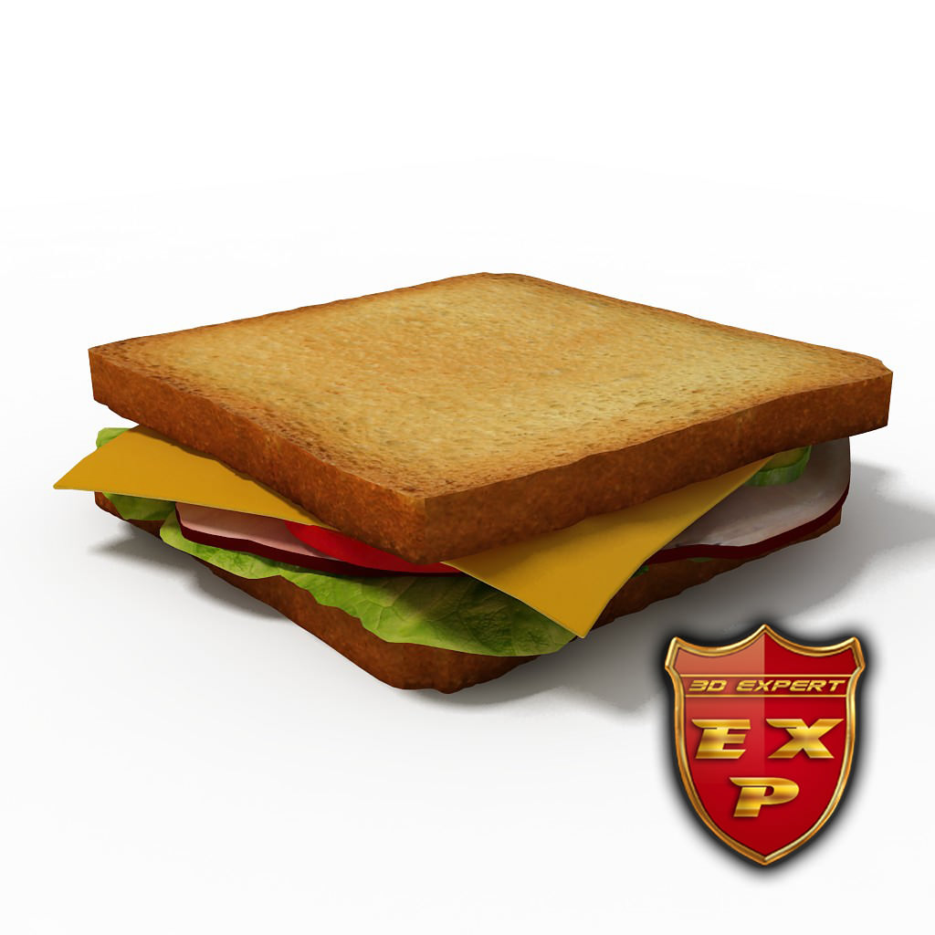 Sandwich 3D Model MAX OBJ 3DS C4D