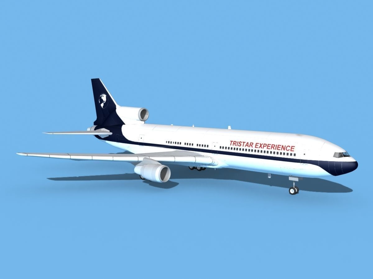 Lockheed L1011 Tristar Experience 3D model rigged | CGTrader