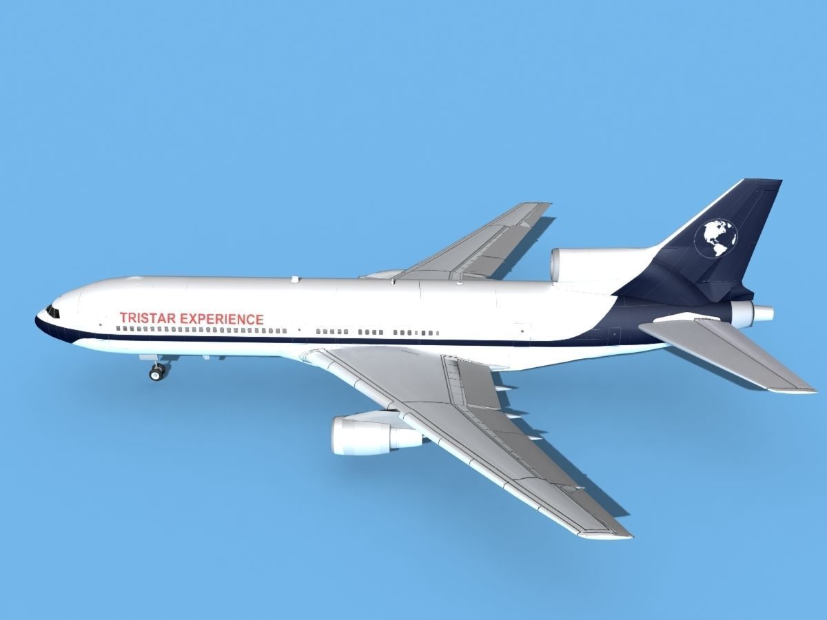 Lockheed L1011 Tristar Experience 3D model rigged | CGTrader