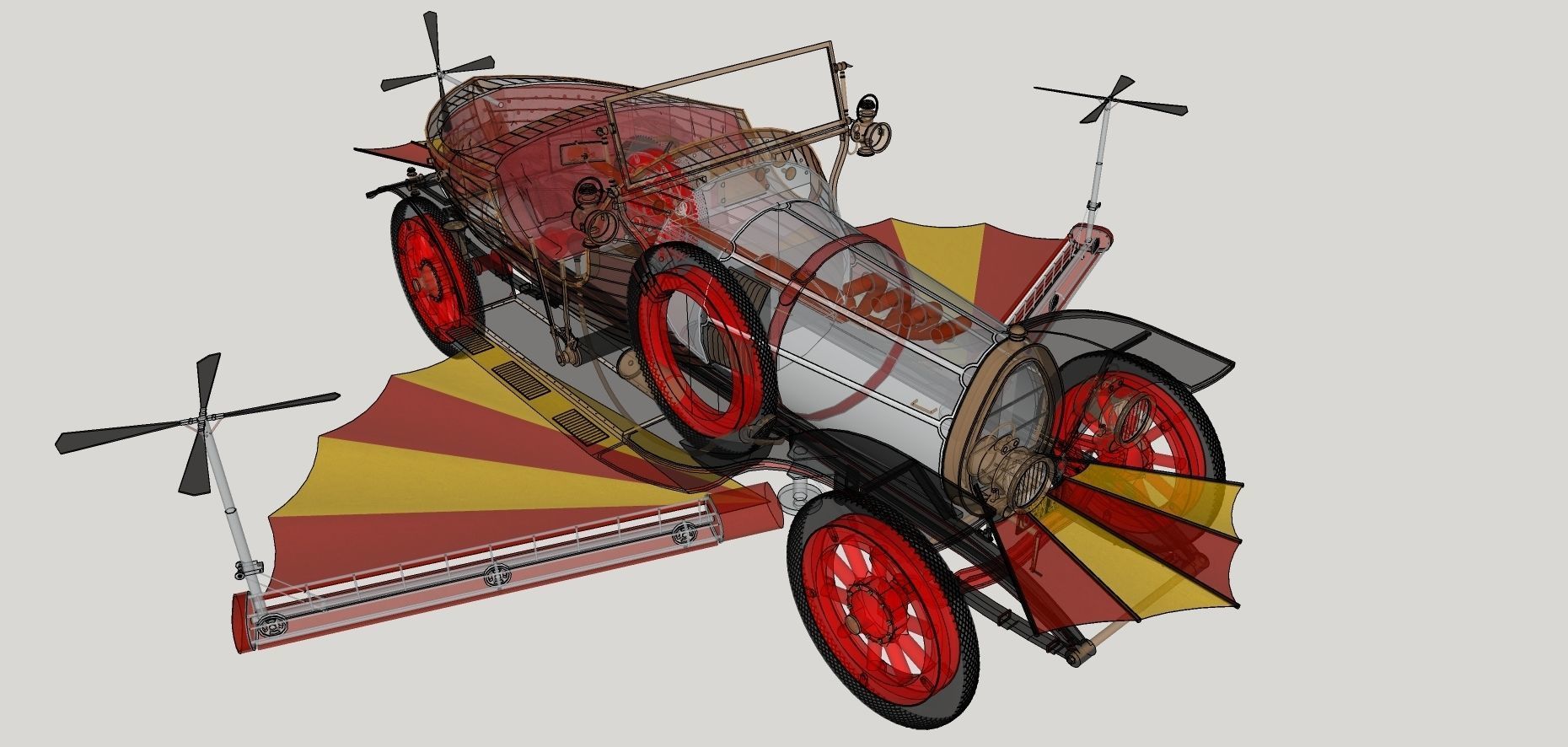 Chitty Chitty Bang Bang car 3D model CGTrader