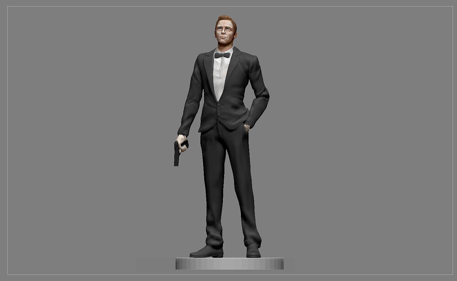 JAMES BOND DANIEL CRAIG MOVIE SUIT KILLER PRINTABLE STATUE