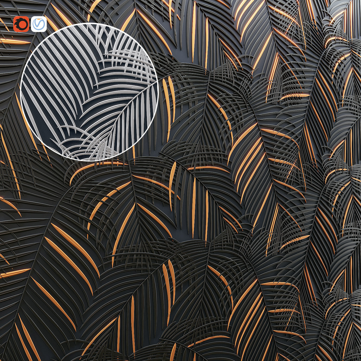 Palm Panel Decor
