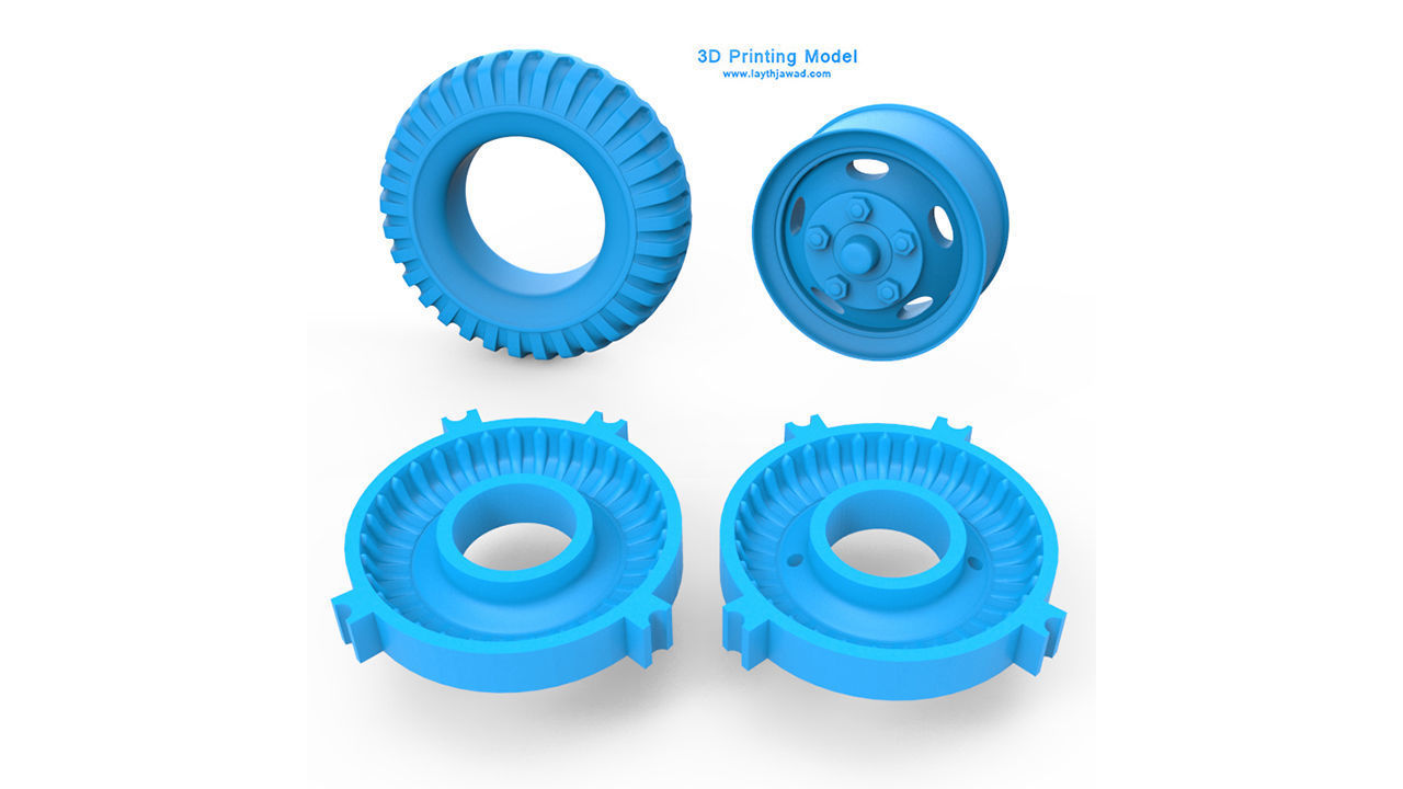 Tire Mold Wheel 3D model 3D printable CGTrader