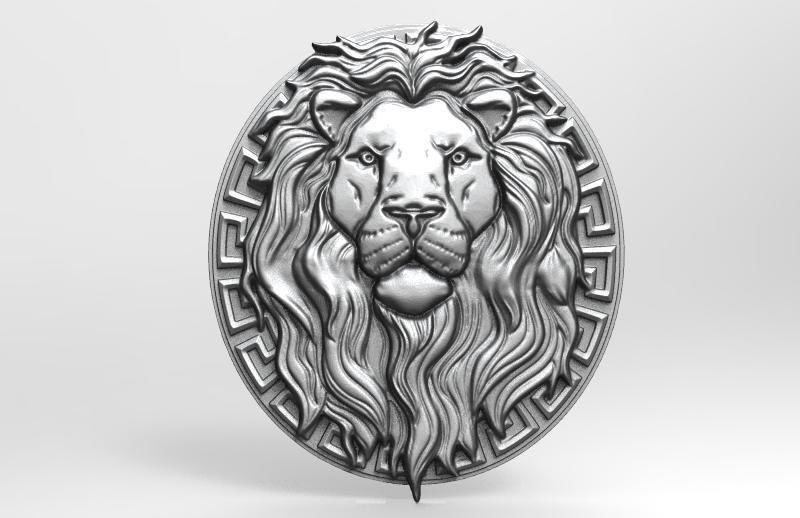 Lion bas-relief 3 CNC