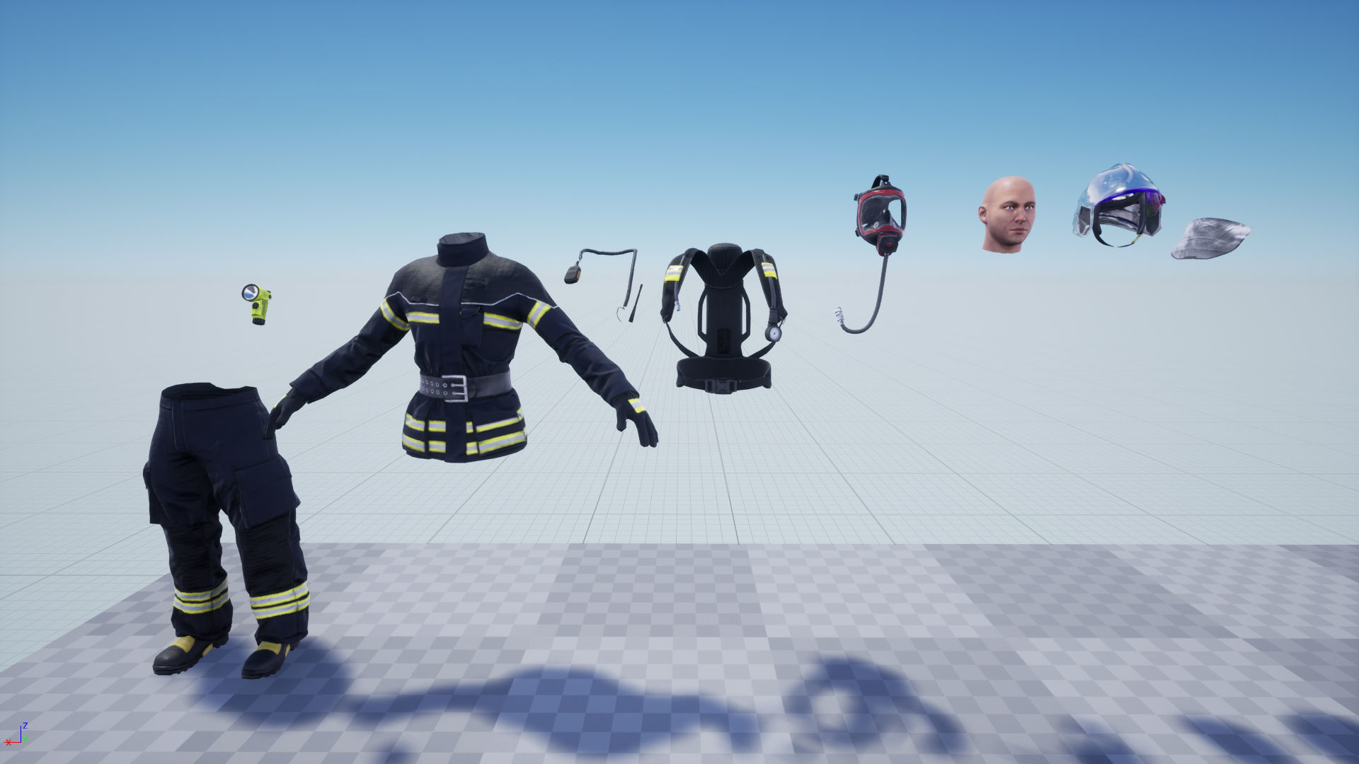 3D model Firefighter VR / AR / low-poly | CGTrader