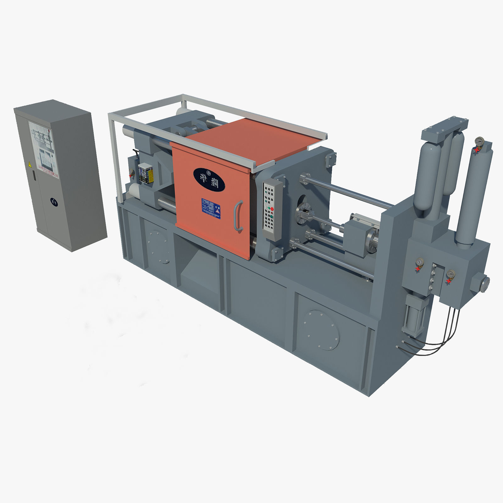 3D model Metal Die Casting Process Machine CGTrader