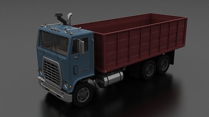 W-Series WT-9000 Grain Truck 1974 Low-poly 3D model