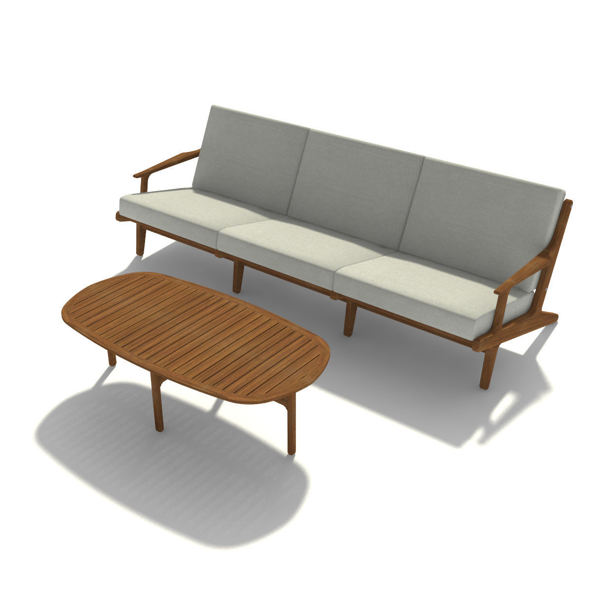 Gloster Bay teak outdoor furniture 3D model CGTrader