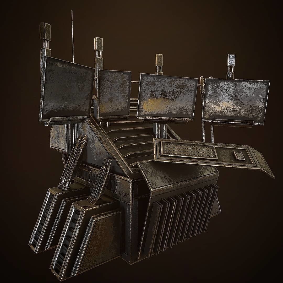 3D model Broken futuristic computer VR / AR / low-poly | CGTrader