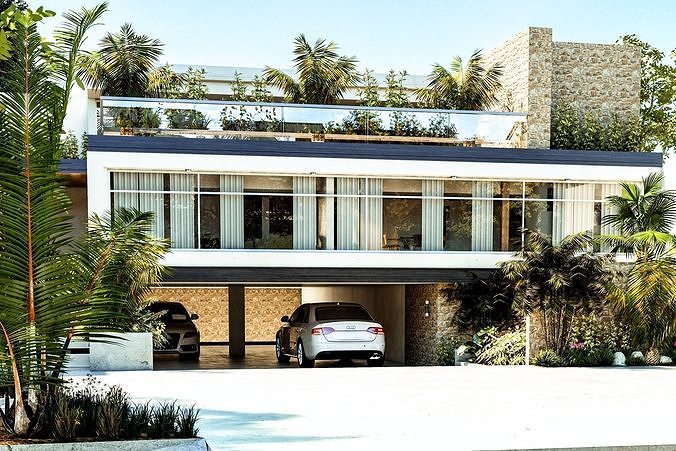 Exterrior Sketchup vray 34 scene 3D model