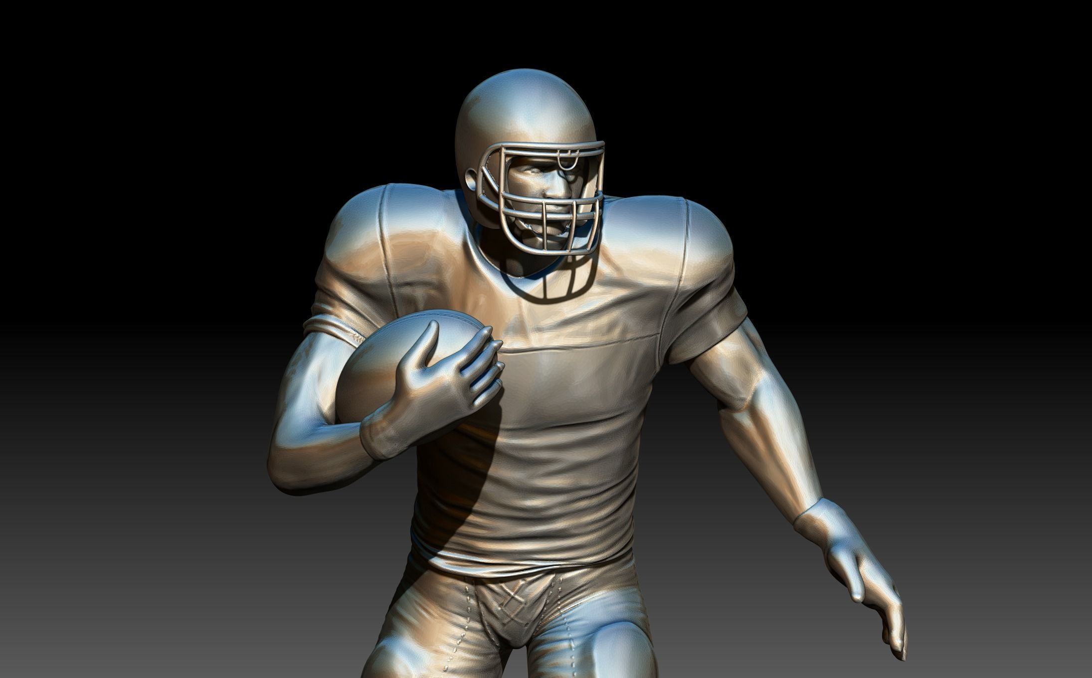 American footballer Pose 3D model 3D printable CGTrader