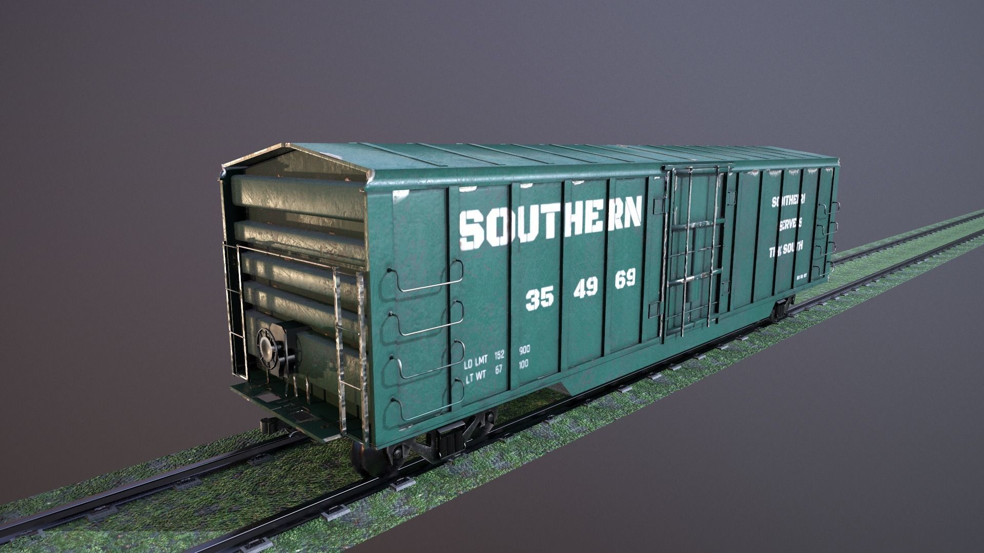 3D model Train Box Car Lowpoly 3D model VR / AR / lowpoly CGTrader