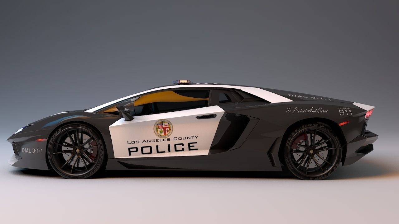 Police lamborghini aventador