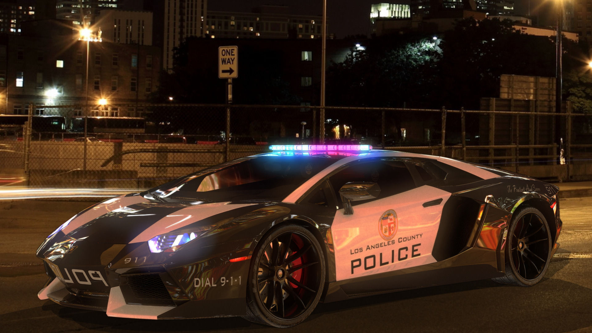 Police lamborghini aventador
