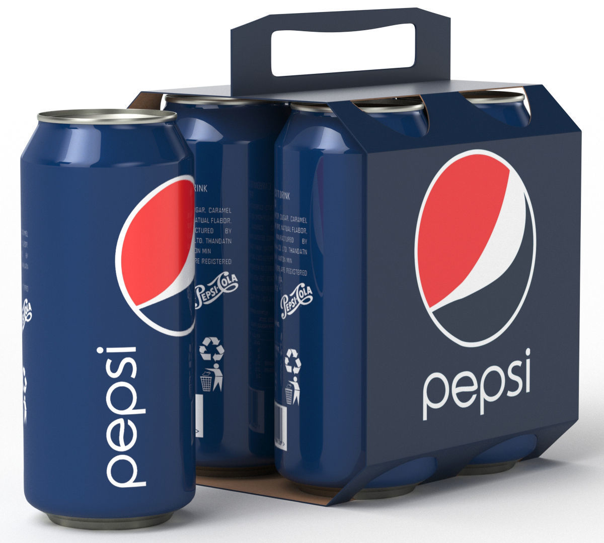 Six Pack of Cans Carton Packaging For 200ml 4 Cans