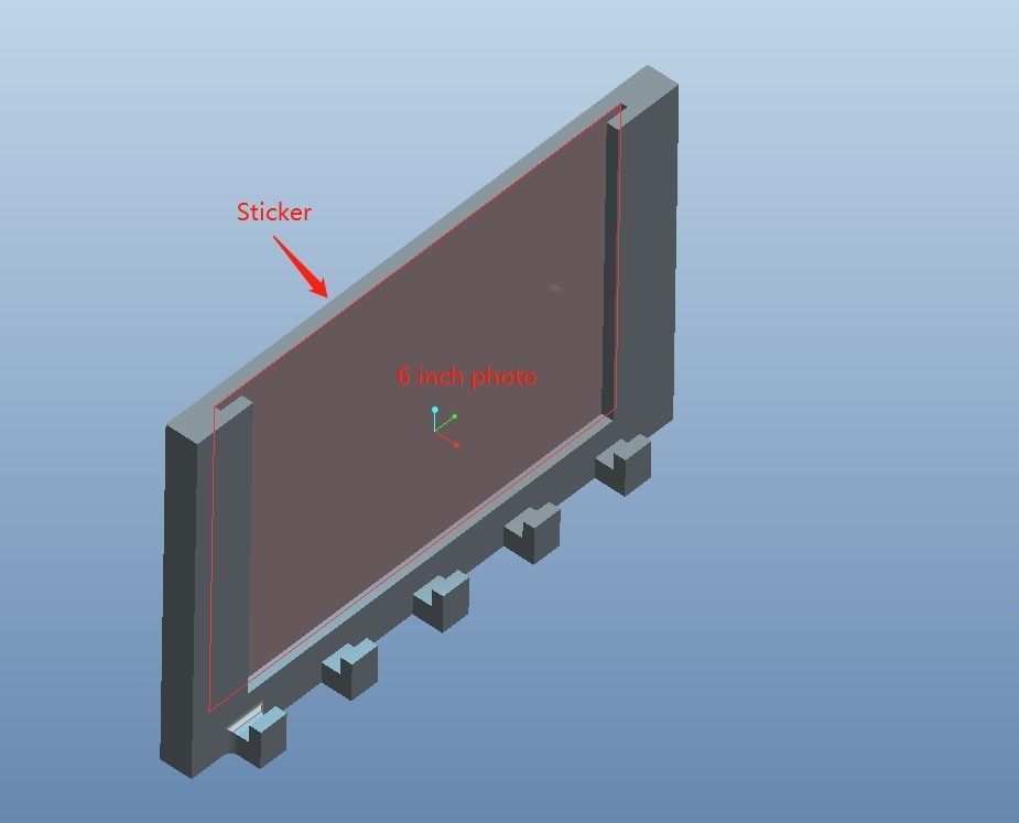 6 inch photo frame 3D model 3D printable CGTrader