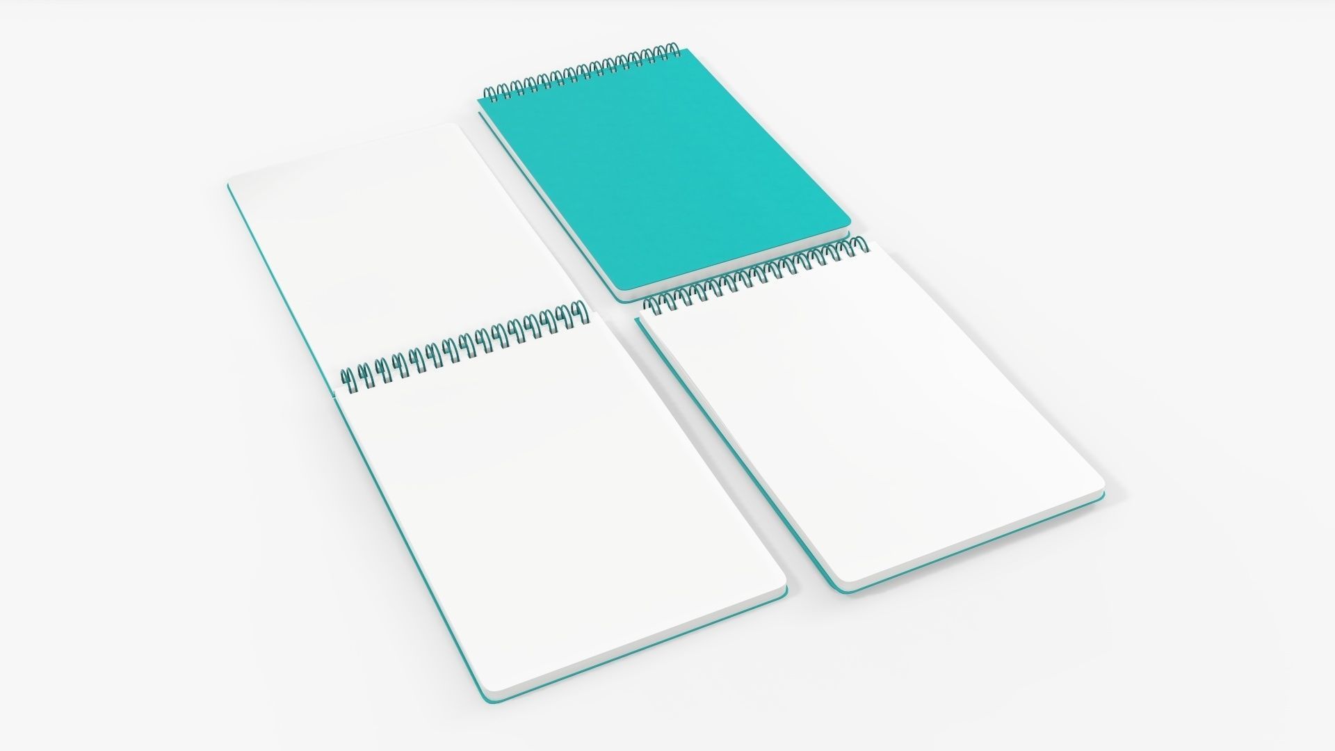 Sketchbooks with spiral on top open close