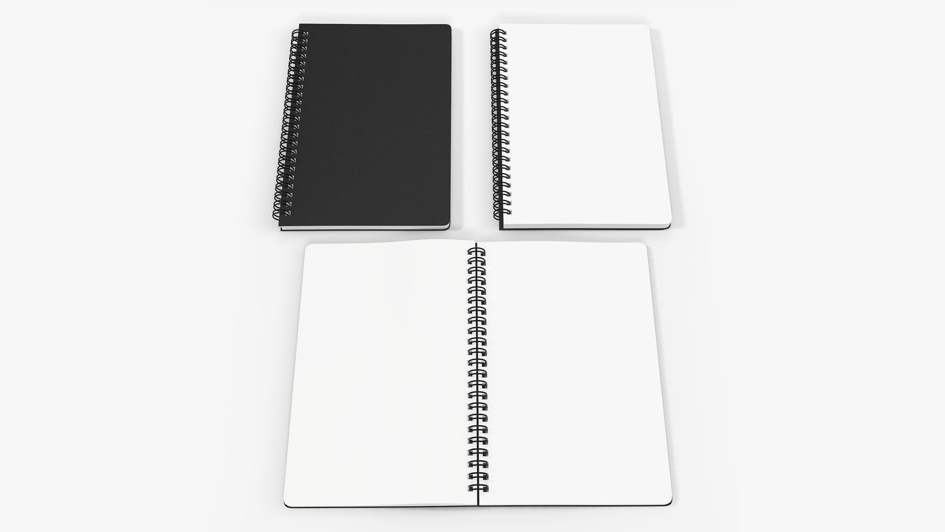 Sketchbooks with spiral on side open close