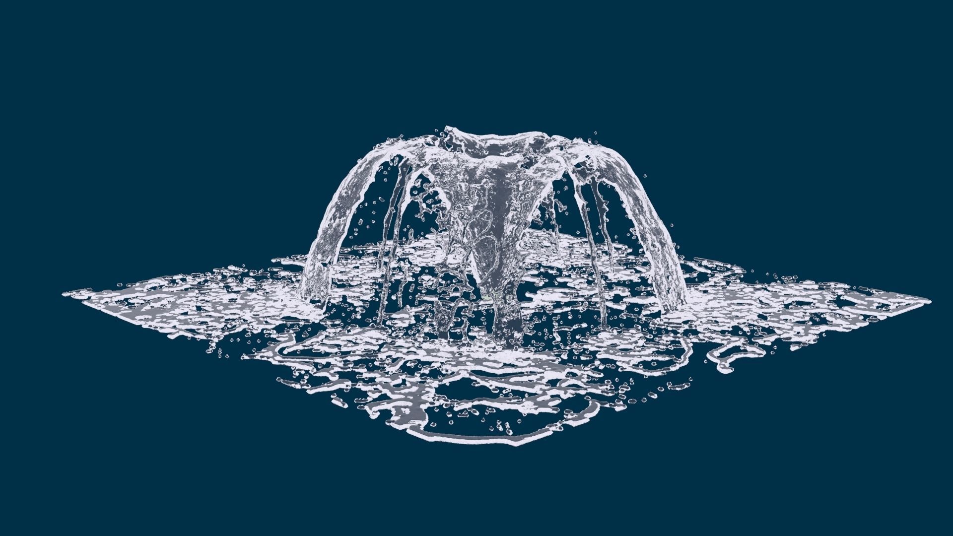 Realistic Water Fountain Animation 5 3D model animated CGTrader