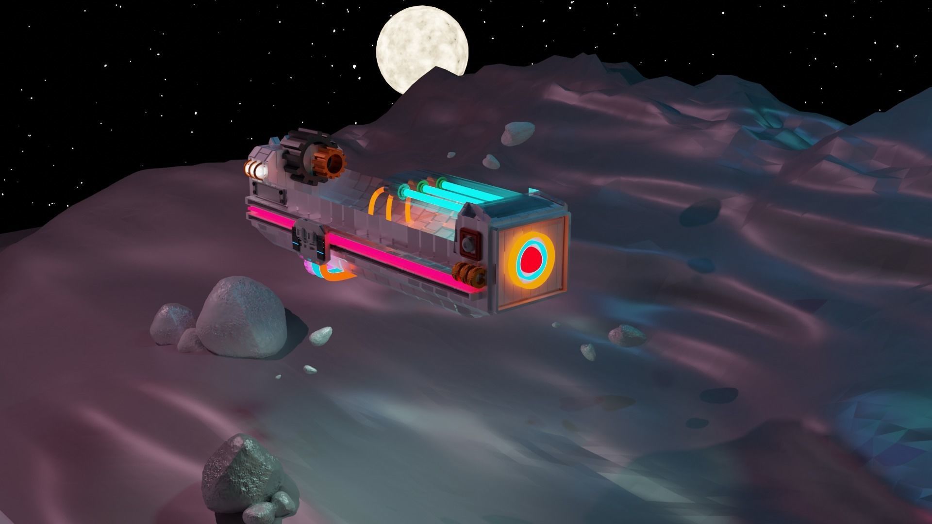 Scifi crate low poly 3D MODEL Low-poly 3D model