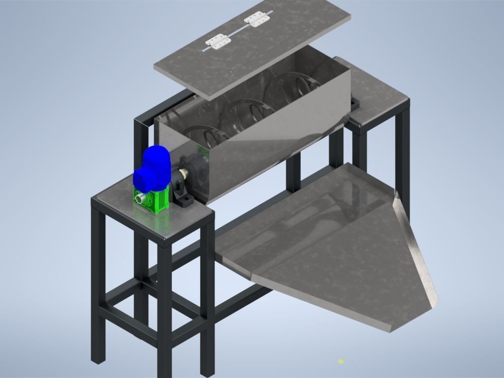 RIBBON MIXER MACHINE 3D model STL DWG IGE IAM STP