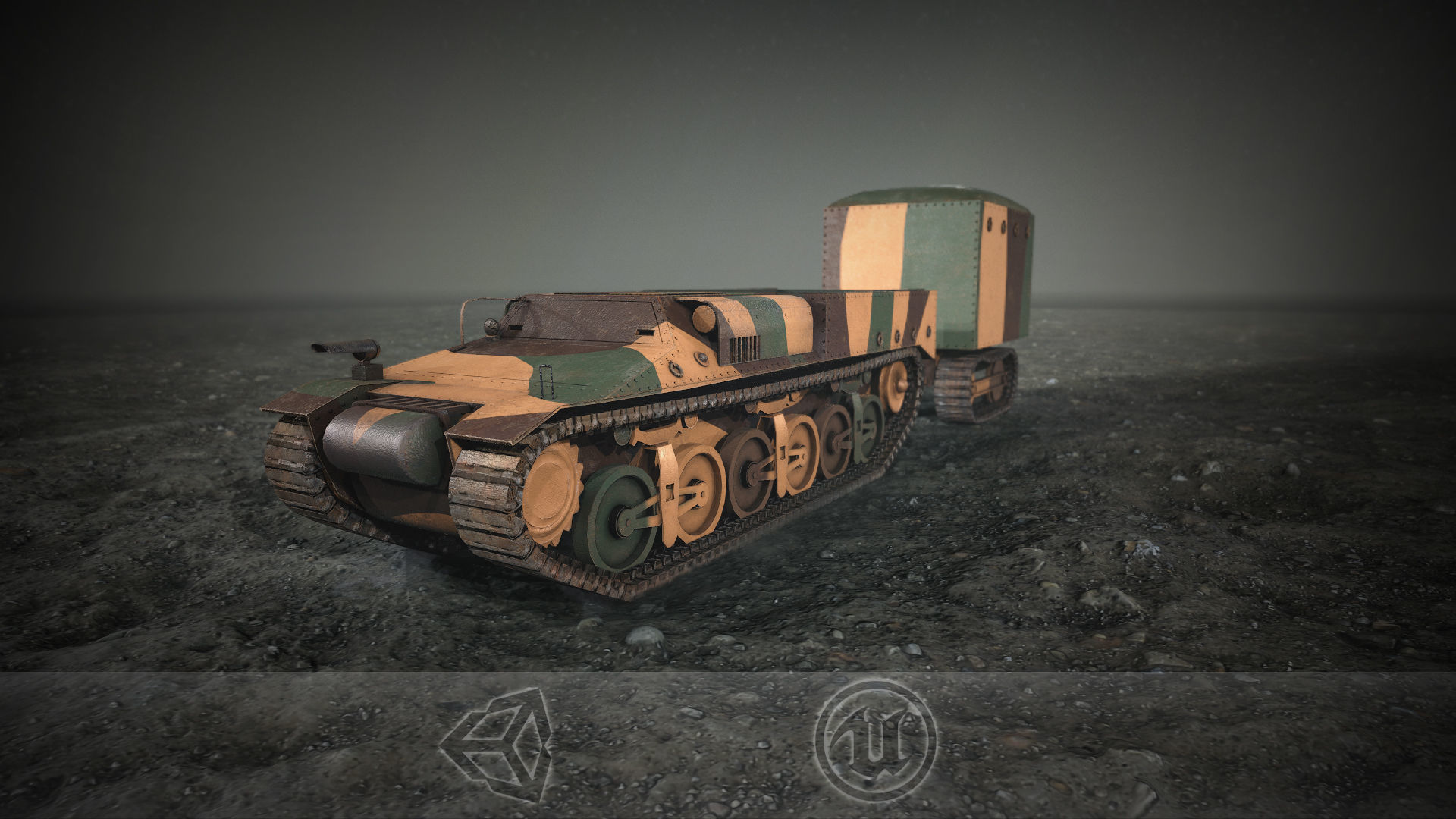 Lorraine 37L Tank 3D model CGTrader