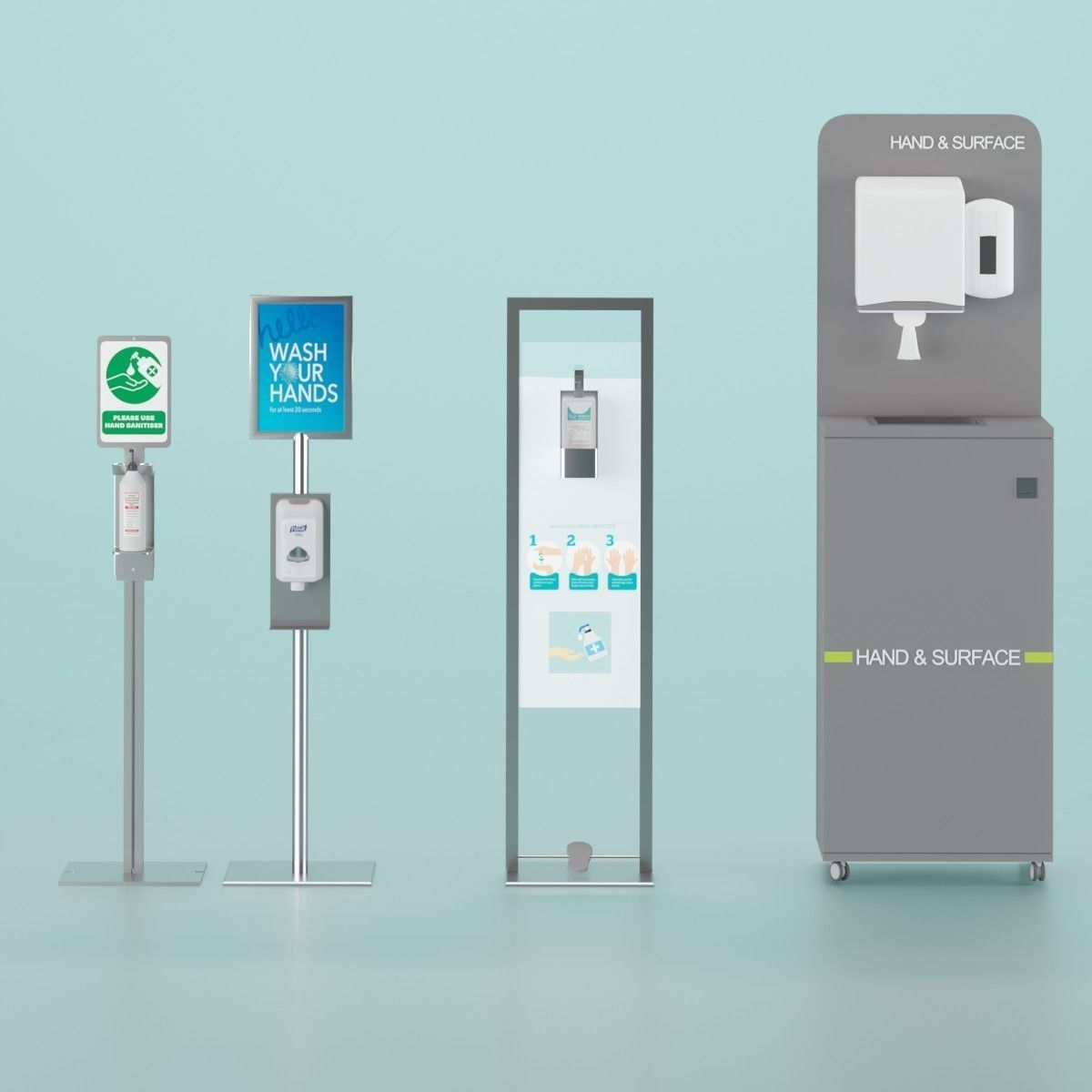 Sanitizer Stand Set