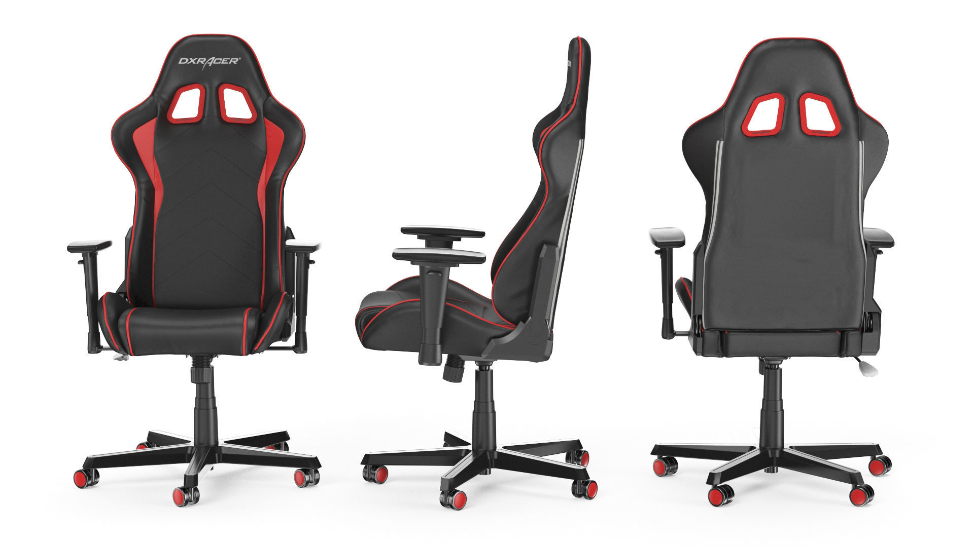 DxRacer Red Gaming Chair 3D model CGTrader