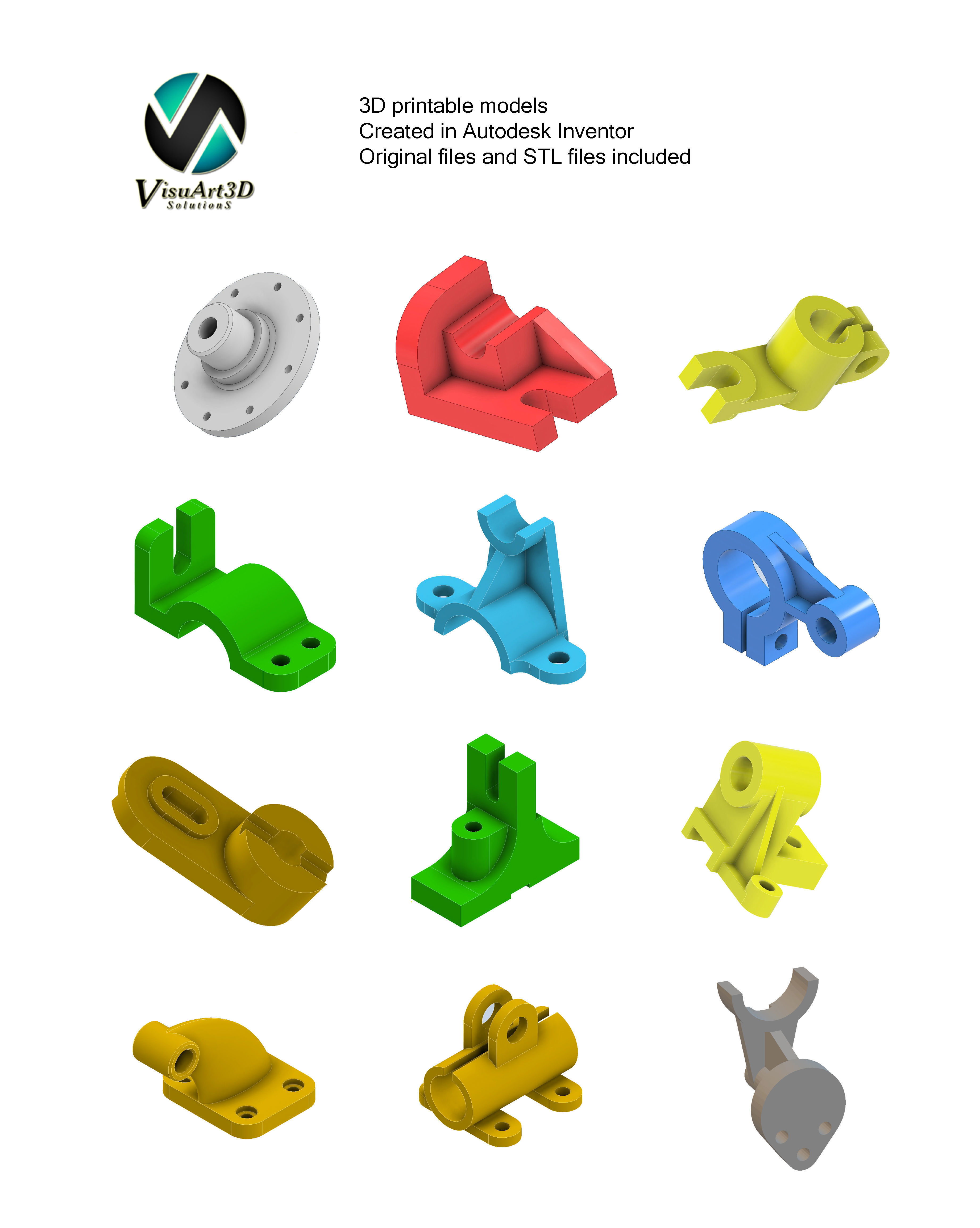 3D printable models created in Inventor 3D model 3D printable CGTrader