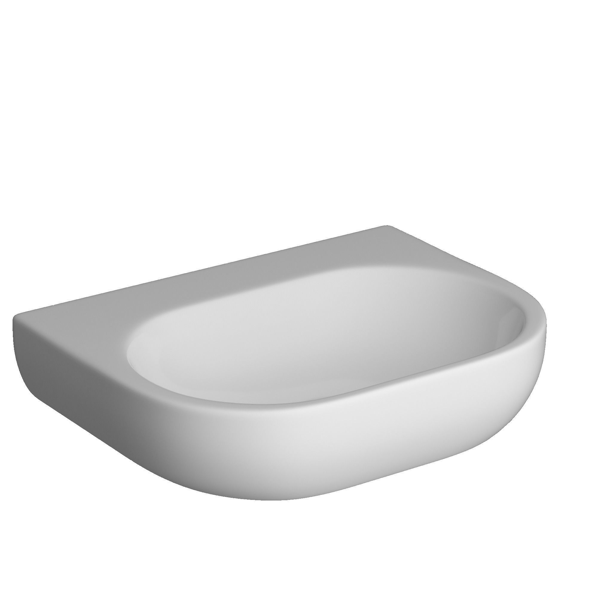 Wall Hung Rectangle Wash Basin 3D model Modeled in 3ds max 3D model
