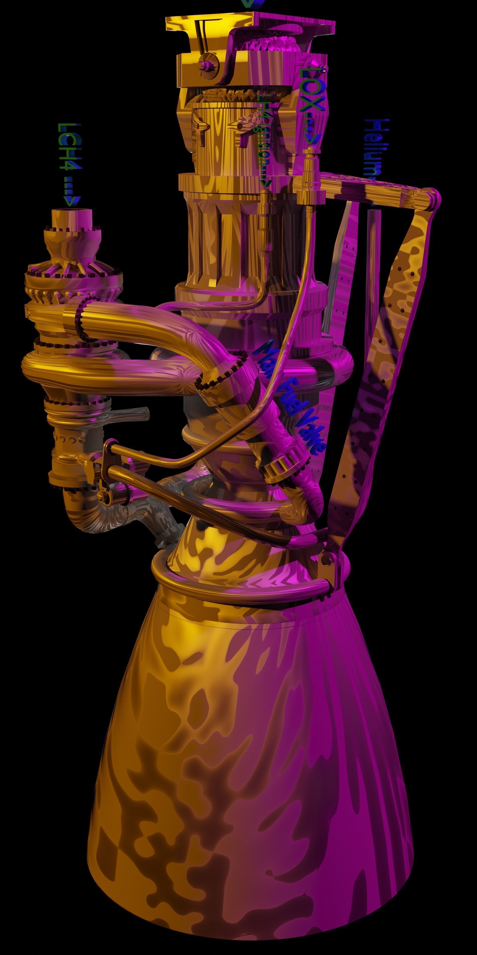 SpaceX Raptor Rocket Engine 3D model | CGTrader