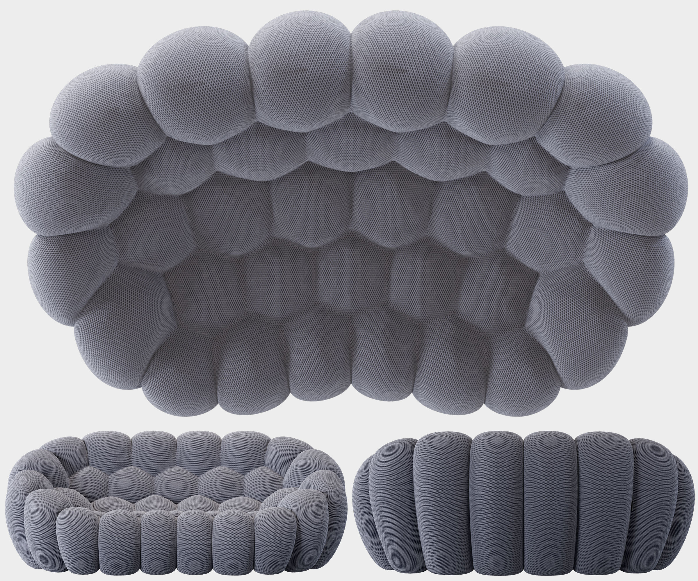 Roche Bobois Bubble Curved 2-seat and 4-seat Sofa 3D model | CGTrader