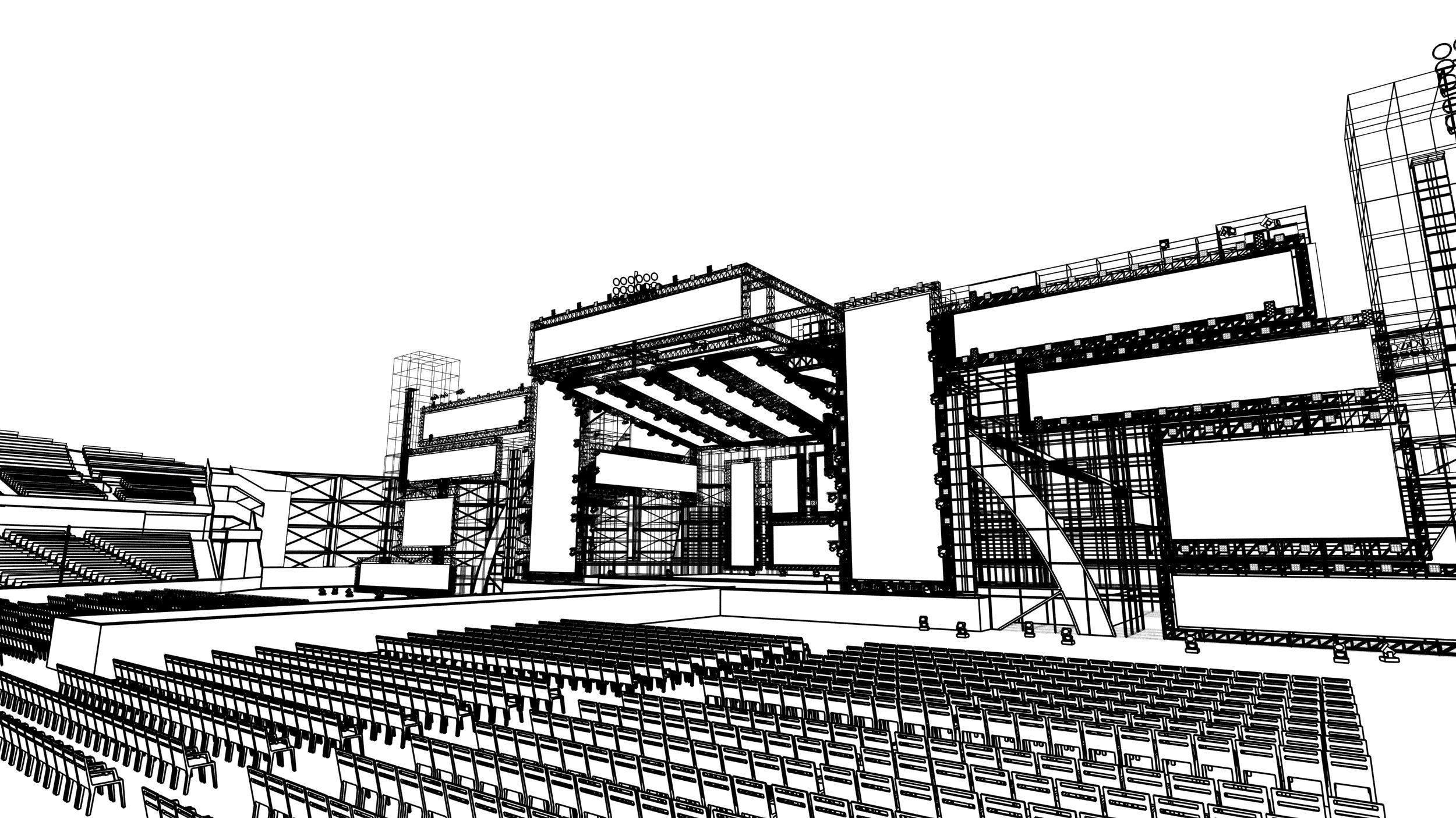 Concert stage design 3D model CGTrader