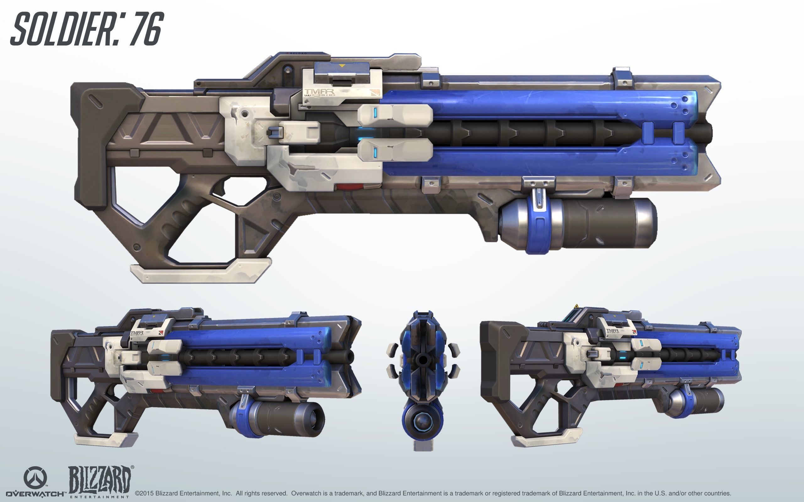 Soldier 76 Heavy Pulse Rifle 3D Model Overwatch 3D model 3D printable