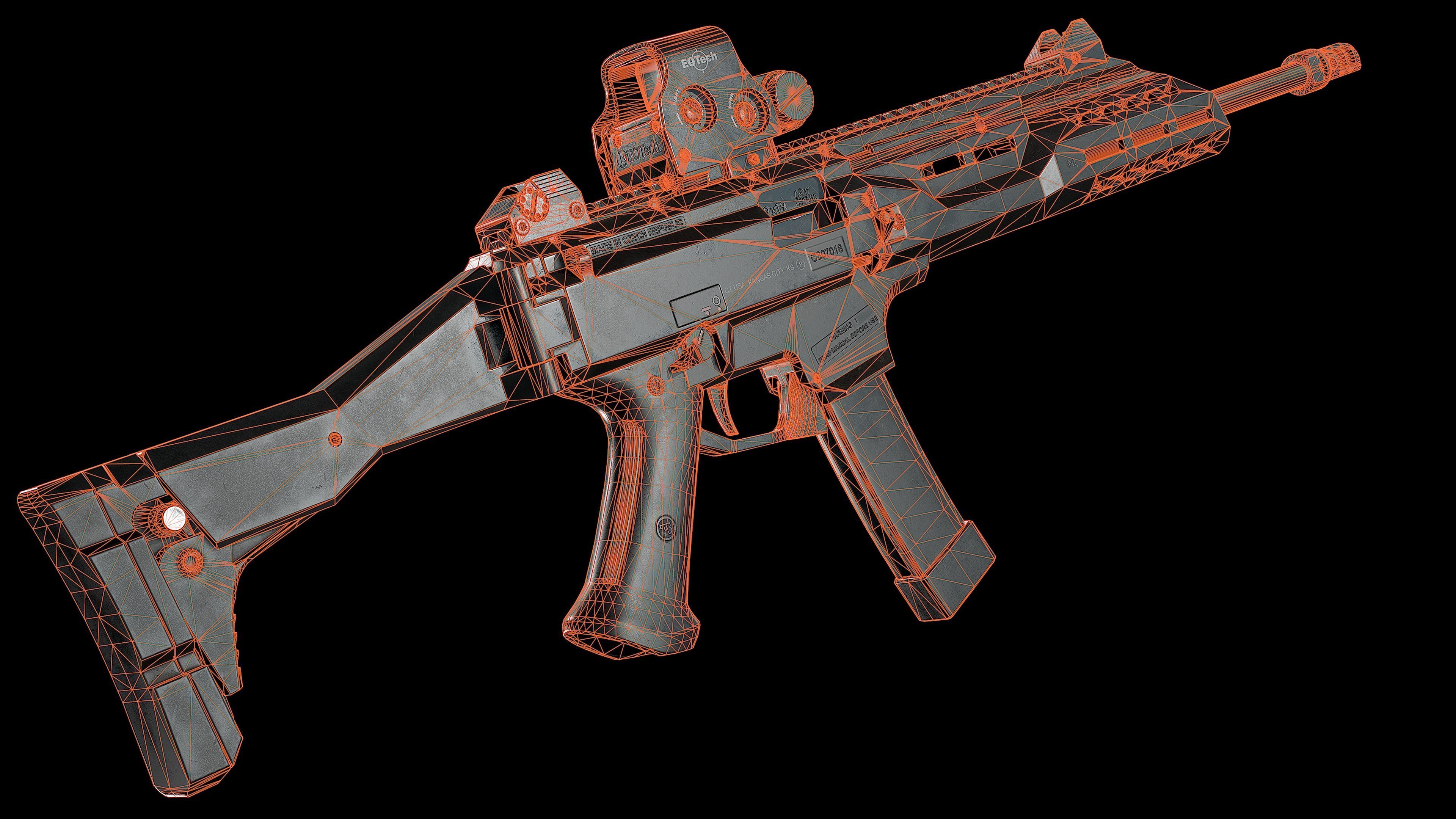 3D model CZ Scorpion EVO 3 VR / AR / low-poly | CGTrader